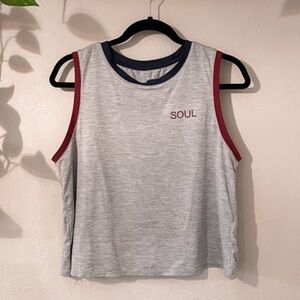 SoulCycle Callie Cropped Ringer Tank Top